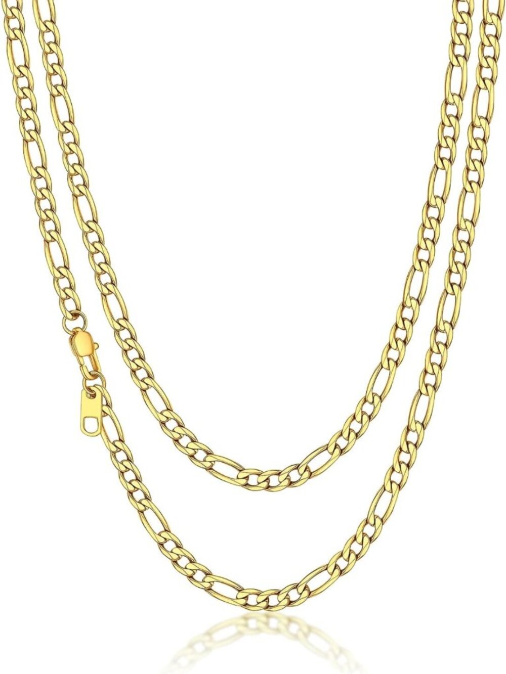 Stainless Steel Figaro Chain Necklace for Men & Women, 4mm/6mm/9mm, Gift-Ready